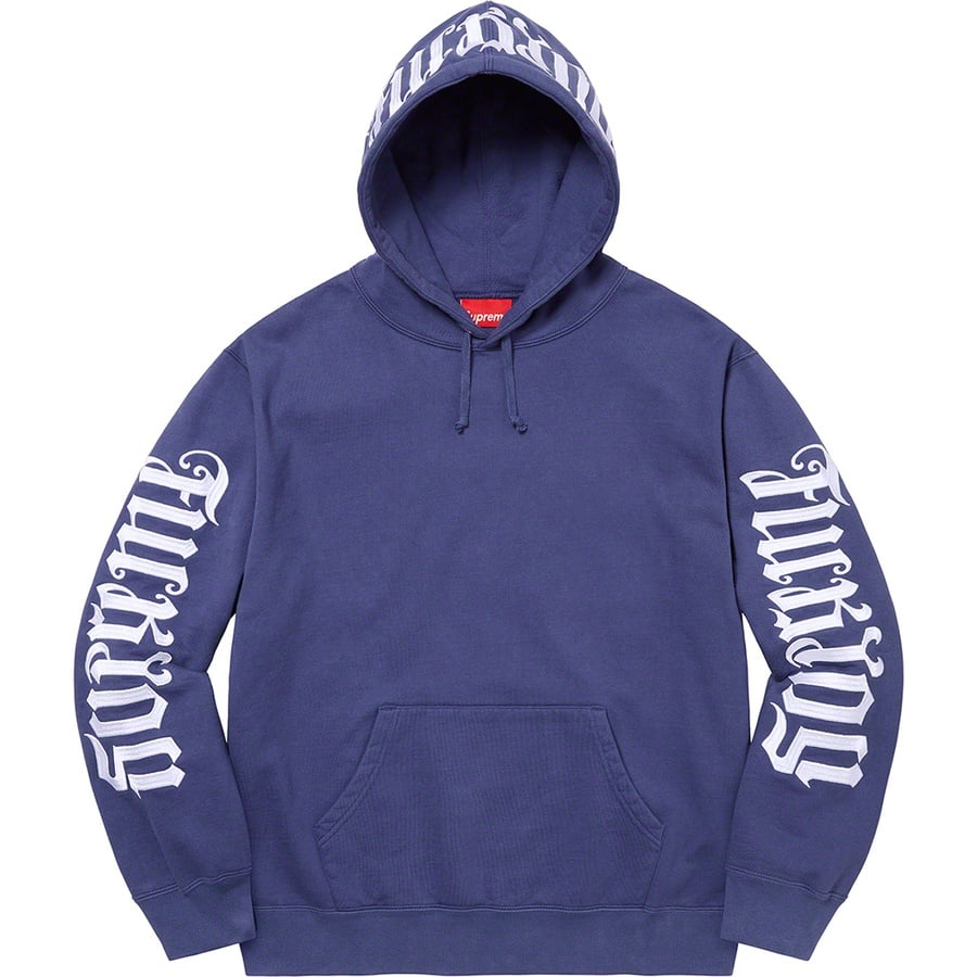 Details on Ambigram Hooded Sweatshirt Washed Navy from spring summer 2022 (Price is $158)