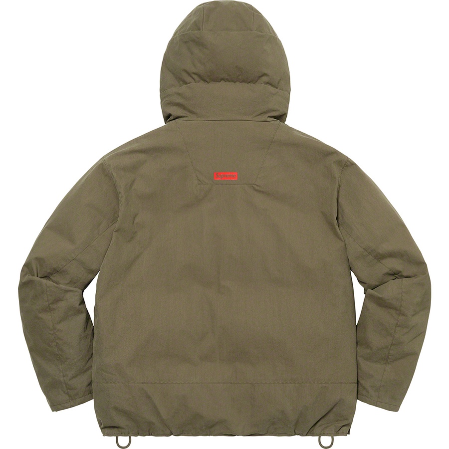 Details on Hooded Down Pullover Olive from spring summer 2022 (Price is $268)