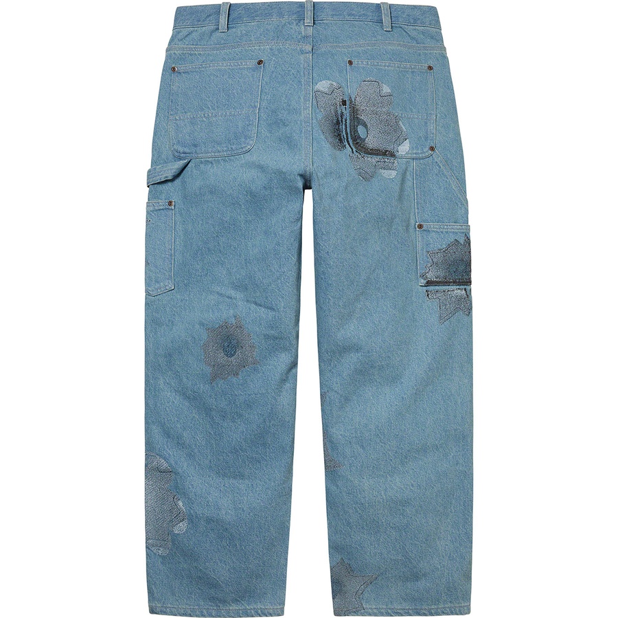 Details on Nate Lowman Double Knee Painter Pant Denim from spring summer
                                                    2022 (Price is $188)