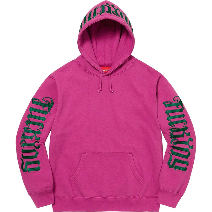 Details on Ambigram Hooded Sweatshirt Raspberry from spring summer
                                                    2022 (Price is $158)