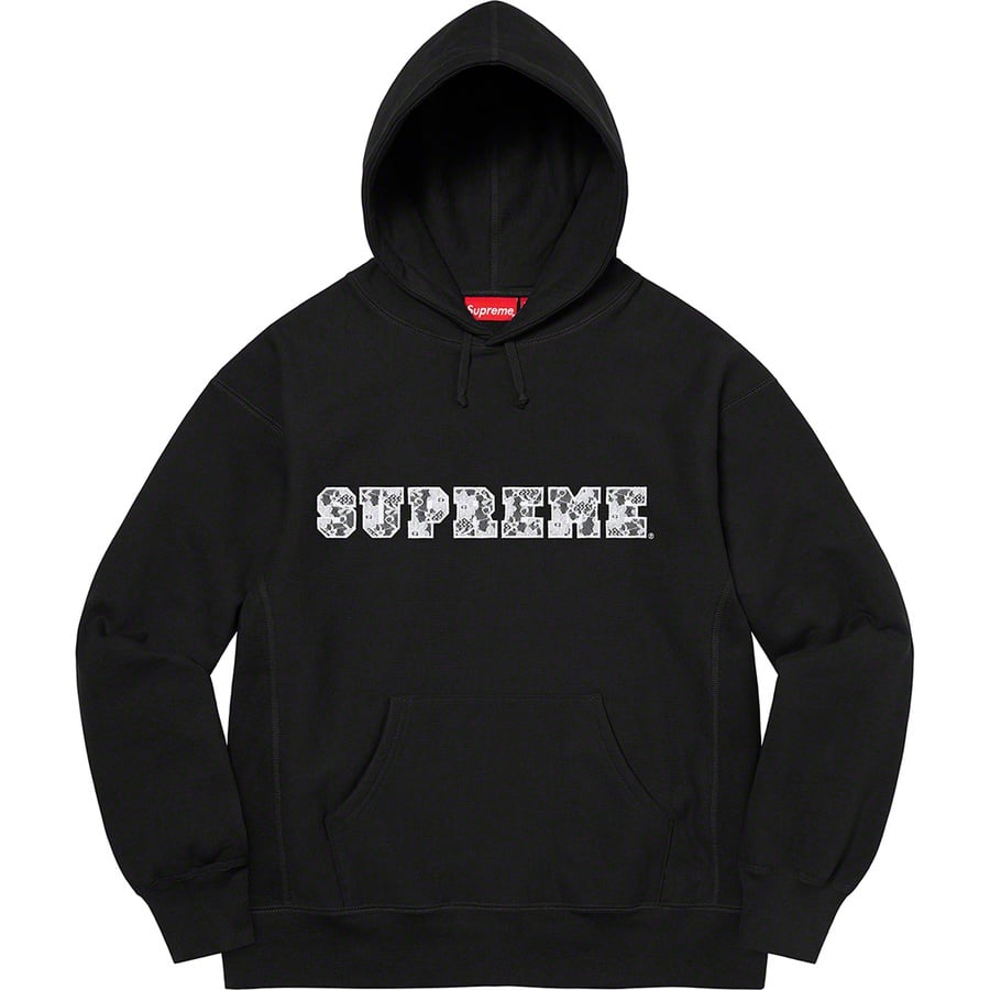 Details on Lace Hooded Sweatshirt Black from spring summer 2022 (Price is $158)