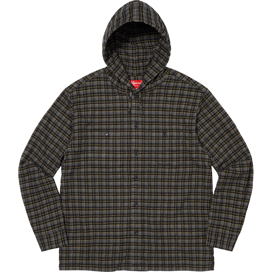 Details on Mini Plaid Hooded Shirt Black from spring summer
                                                    2022 (Price is $138)