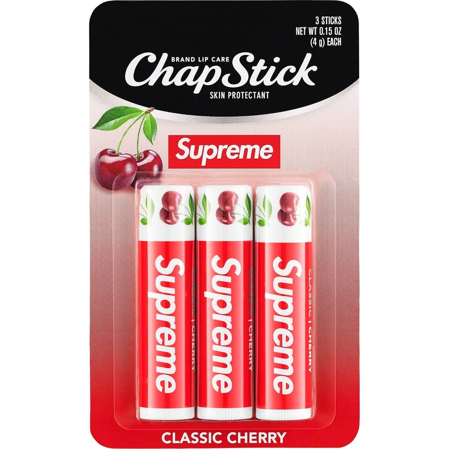 Details on Supreme ChapStick (3 Pack) Red from spring summer 2022 (Price is $8)