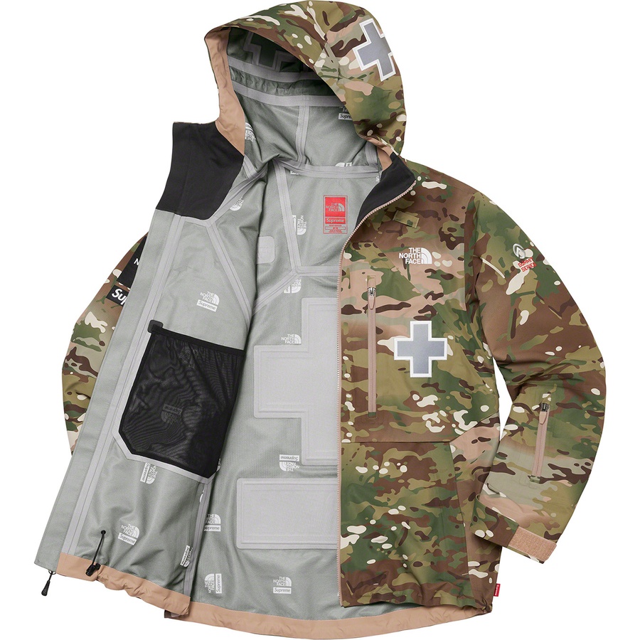 Details on Supreme The North FaceSummit Series Rescue Mountain Pro Jacket Multi Camo from spring summer 2022 (Price is $398)