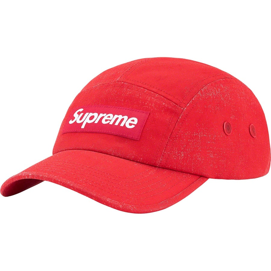 Details on Coated Cordura Camp Cap Red from spring summer
                                                    2022 (Price is $54)