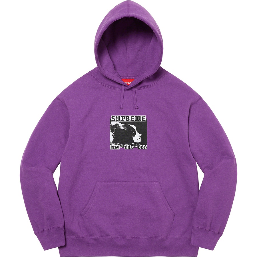 Details on Dog Eat Dog Hooded Sweatshirt Purple from spring summer
                                                    2022 (Price is $158)