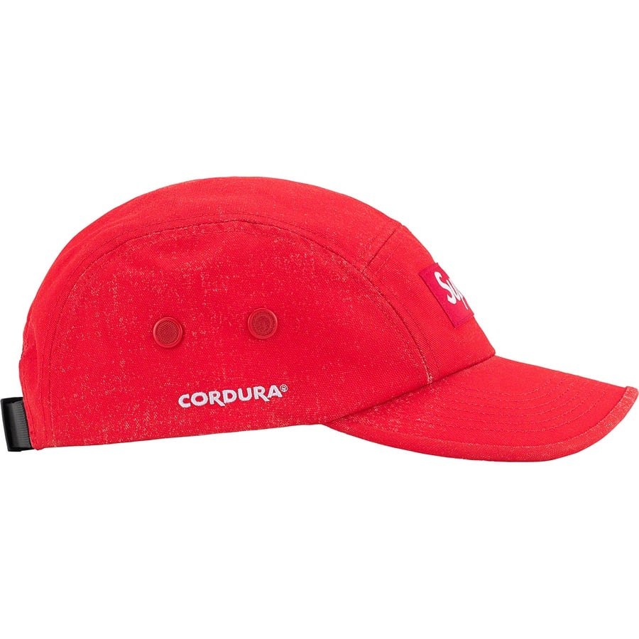 Details on Coated Cordura Camp Cap Red from spring summer
                                                    2022 (Price is $54)