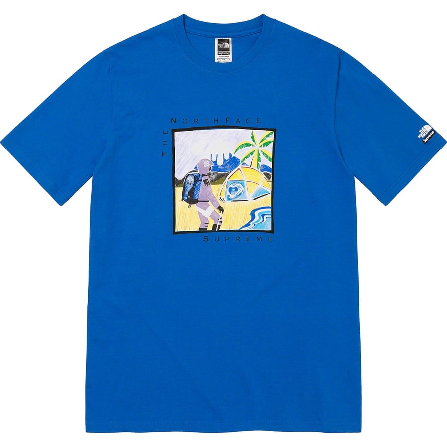 Details on Supreme The North FaceSketch S S Top Blue from spring summer
                                                    2022 (Price is $58)