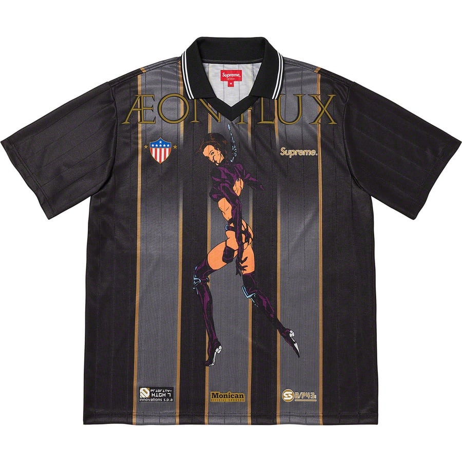 Details on Aeon Flux Soccer Jersey Black from spring summer
                                                    2022 (Price is $110)