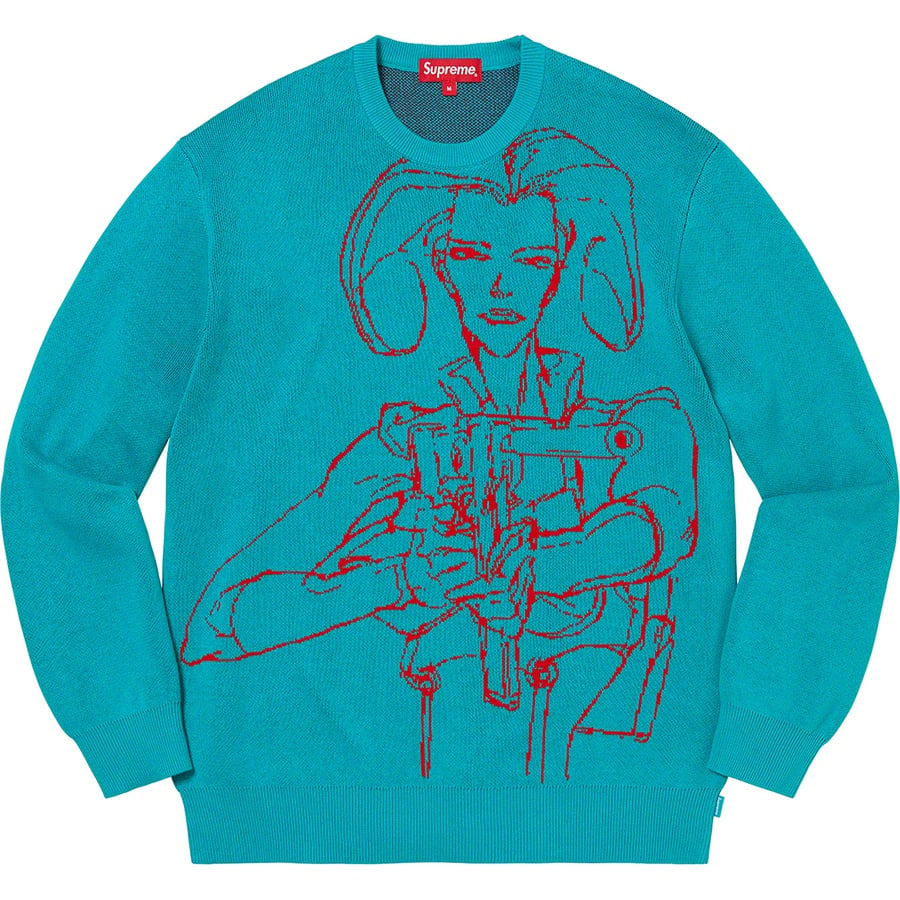 Details on Aeon Flux Sweater Cyan from spring summer
                                                    2022 (Price is $168)