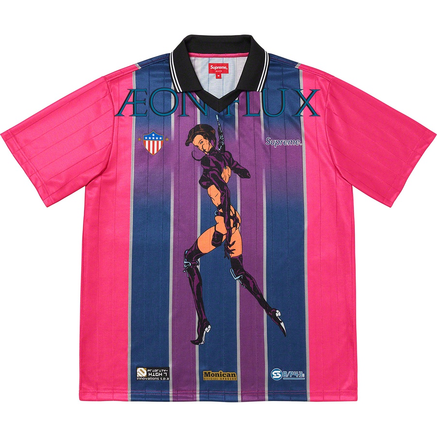 Details on Aeon Flux Soccer Jersey Pink from spring summer
                                                    2022 (Price is $110)