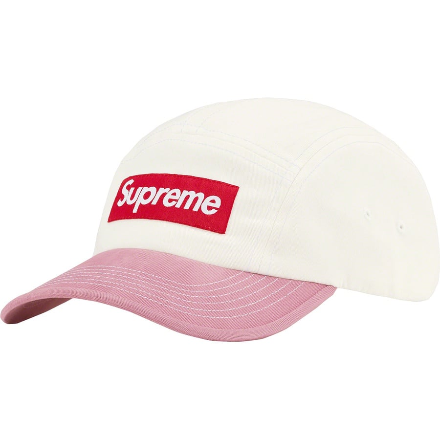 Details on 2-Tone Twill Camp Cap White from spring summer 2022 (Price is $48)