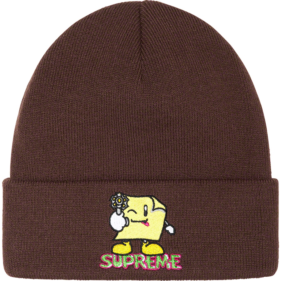 Details on Sticky Note Beanie Brown from spring summer 2022 (Price is $38)