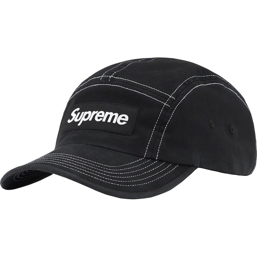 Details on 2-Tone Twill Camp Cap Black from spring summer 2022 (Price is $48)