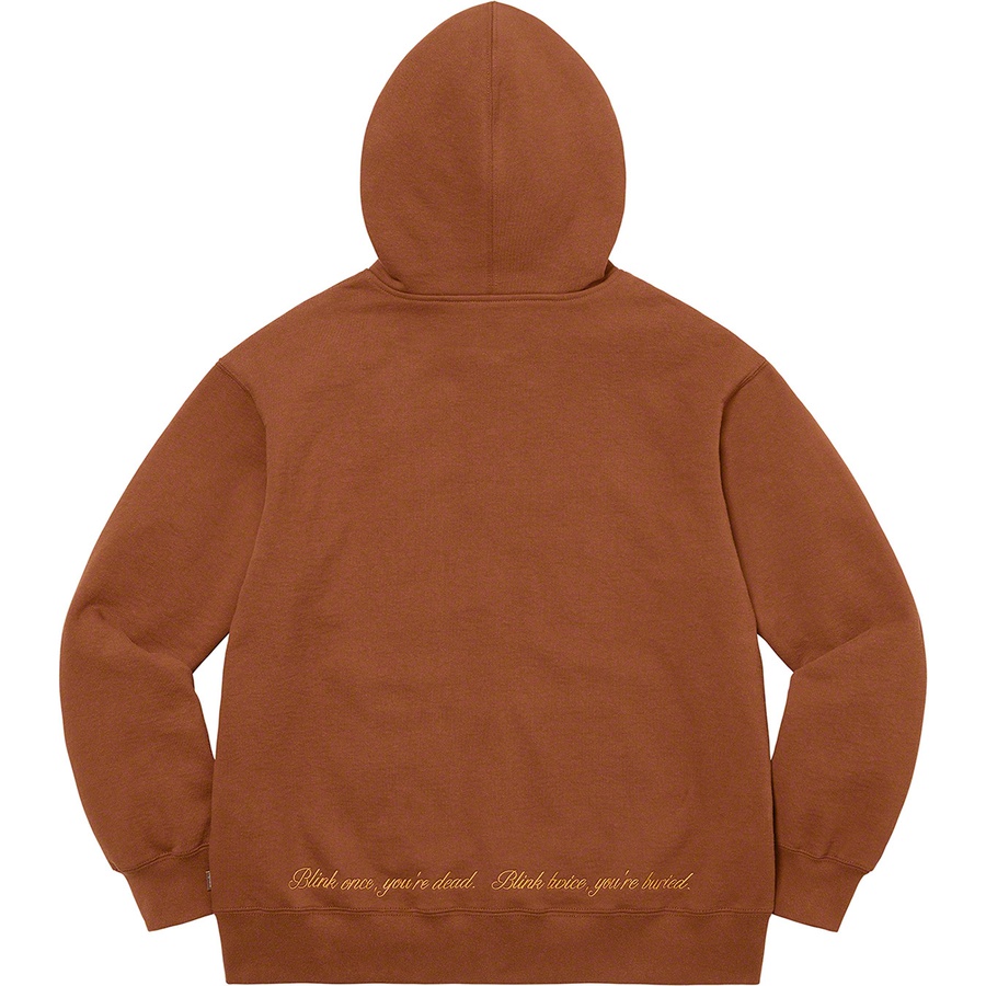Details on Aeon Flux Zip Up Hooded Sweatshirt Brown from spring summer 2022 (Price is $188)