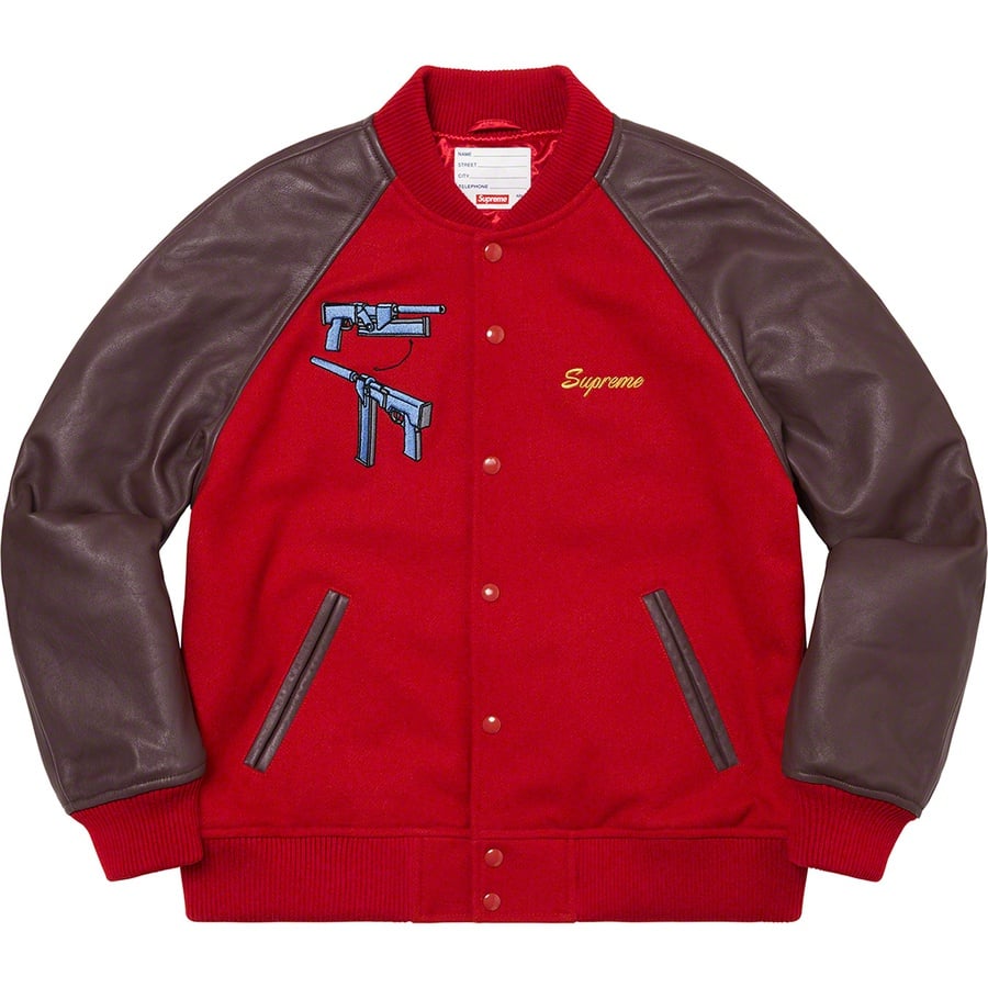 Details on Aeon Flux Varsity Jacket Red from spring summer 2022 (Price is $498)