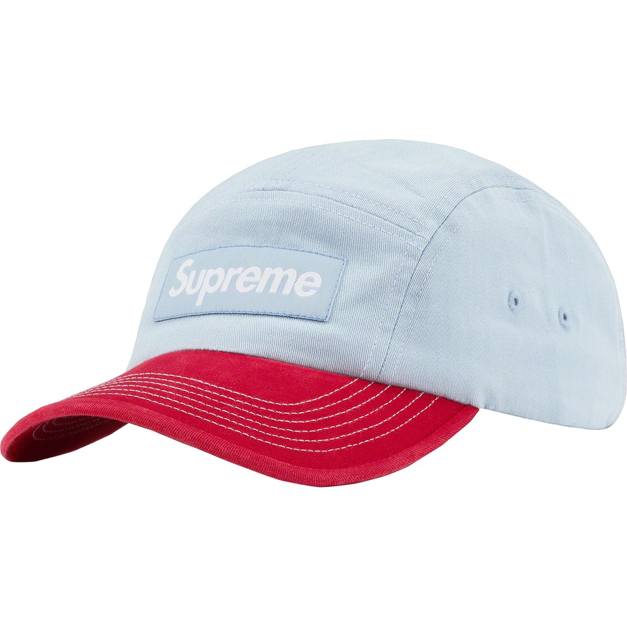 Details on 2-Tone Twill Camp Cap Light Blue from spring summer 2022 (Price is $48)