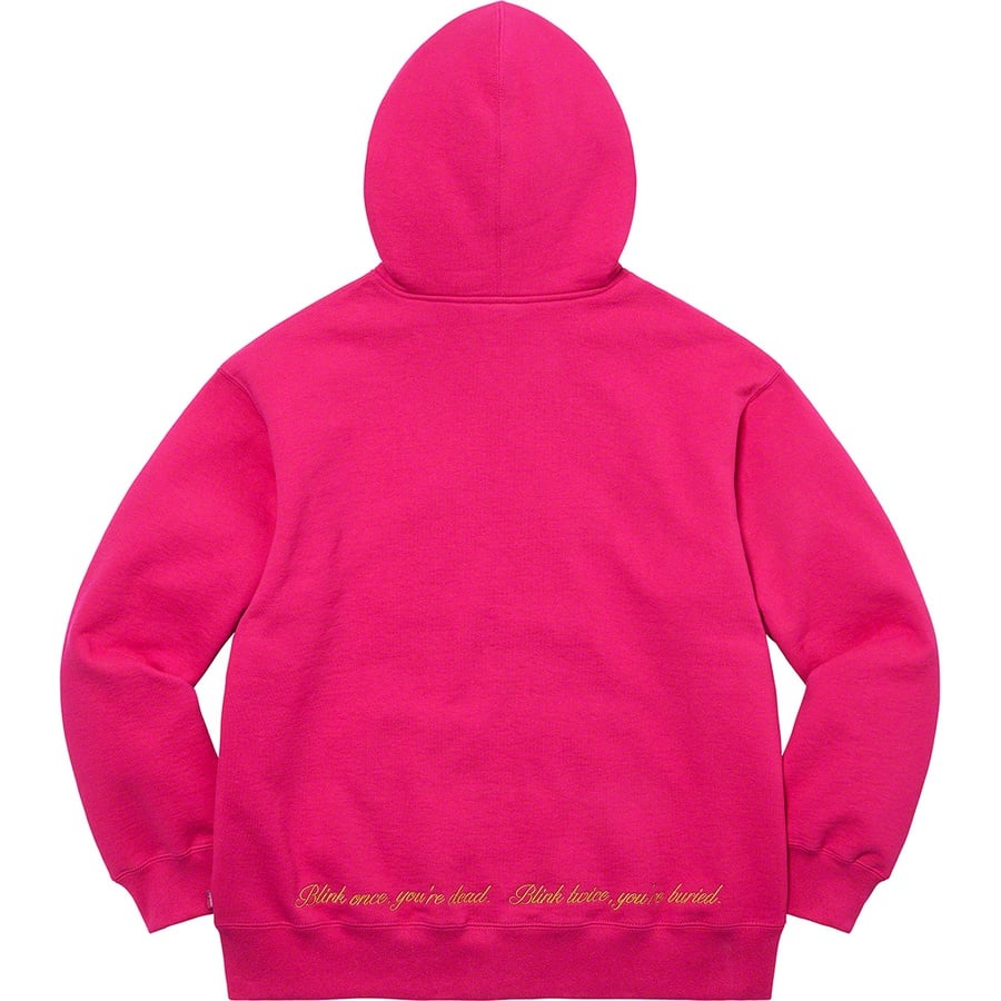 Details on Aeon Flux Zip Up Hooded Sweatshirt Fuchsia from spring summer 2022 (Price is $188)