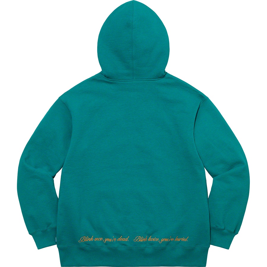 Details on Aeon Flux Zip Up Hooded Sweatshirt Teal from spring summer
                                                    2022 (Price is $188)