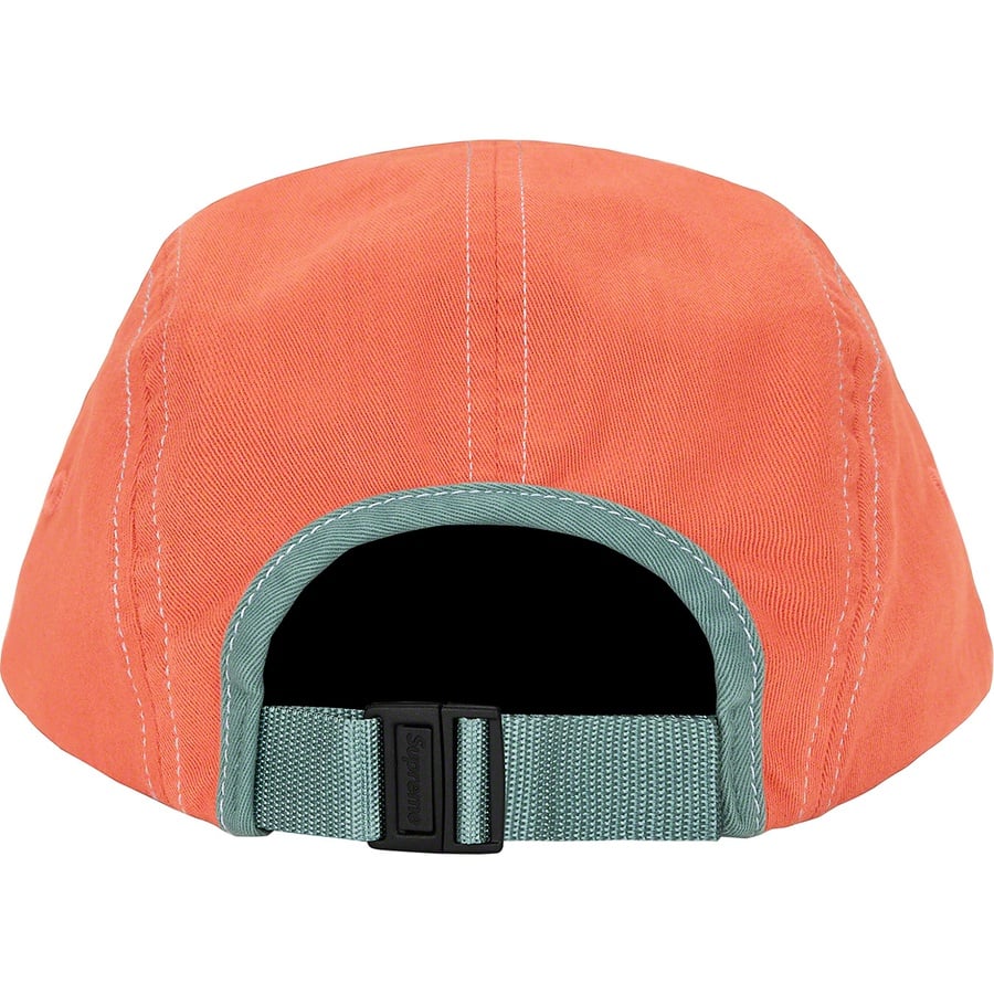 Details on 2-Tone Twill Camp Cap Orange from spring summer 2022 (Price is $48)