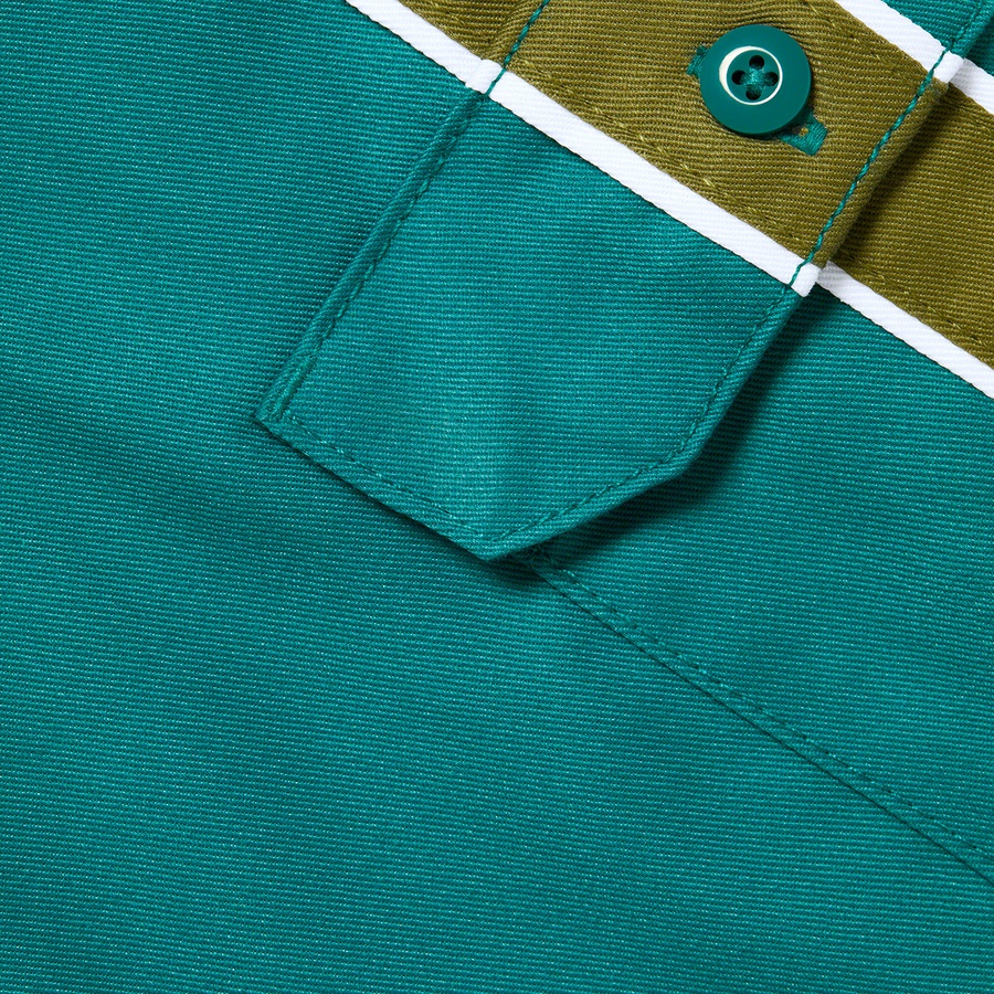 Details on Supreme Dickies Stripe S S Work Shirt Teal from spring summer
                                                    2022 (Price is $118)