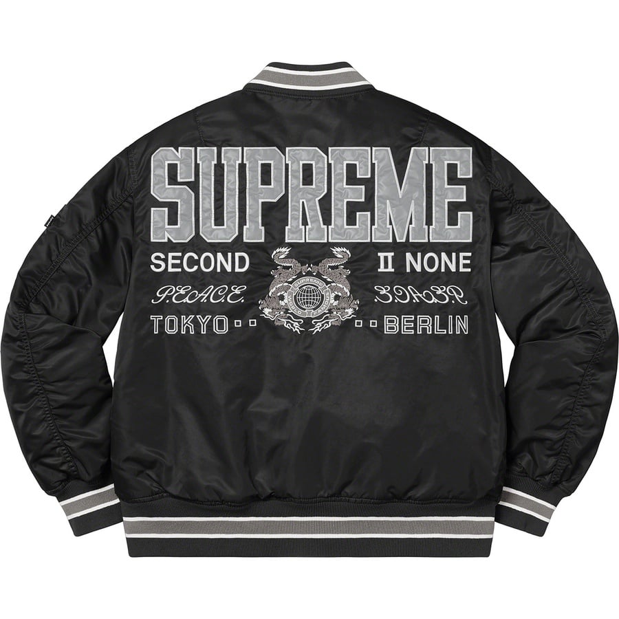 Details on Second To None MA-1 Jacket Black from spring summer 2022 (Price is $328)
