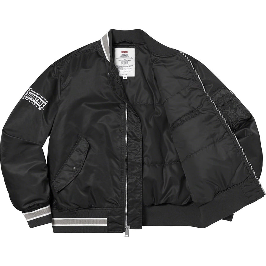 Details on Second To None MA-1 Jacket Black from spring summer
                                                    2022 (Price is $328)