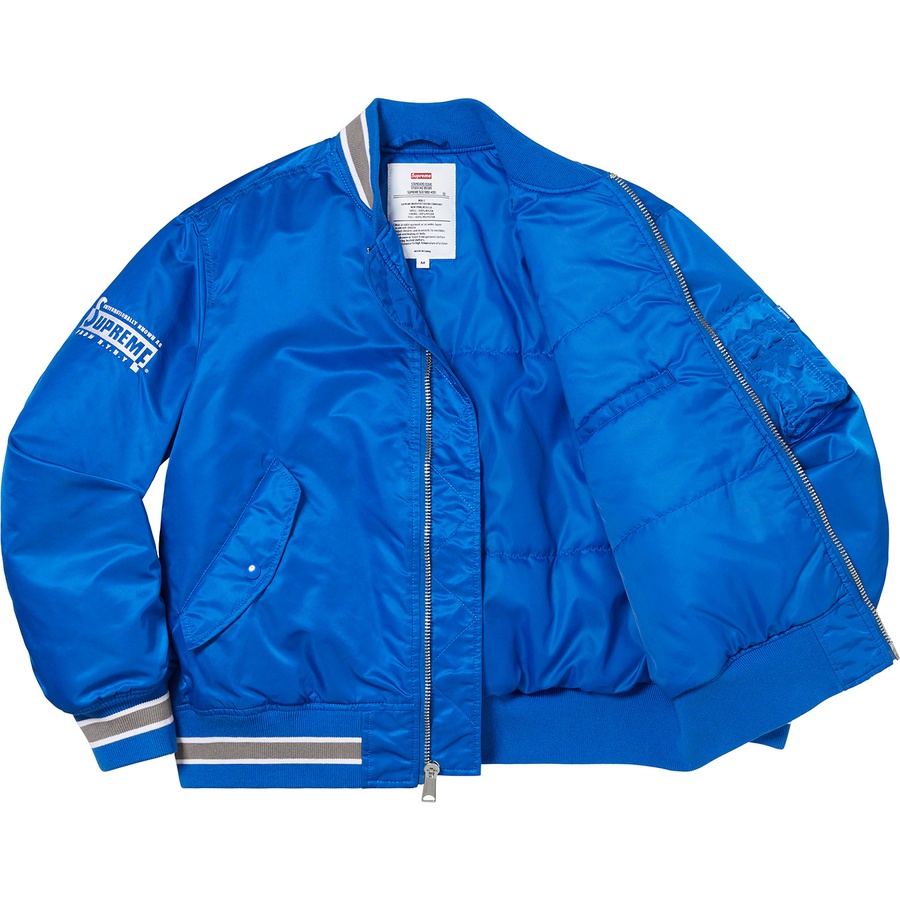 Details on Second To None MA-1 Jacket Blue from spring summer
                                                    2022 (Price is $328)