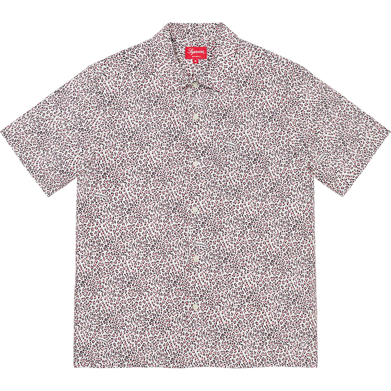supreme Leopard Silk S/S Shirt L size-