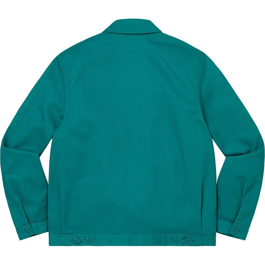 Details on Supreme Dickies Stripe Eisenhower Jacket Teal from spring summer
                                                    2022 (Price is $138)