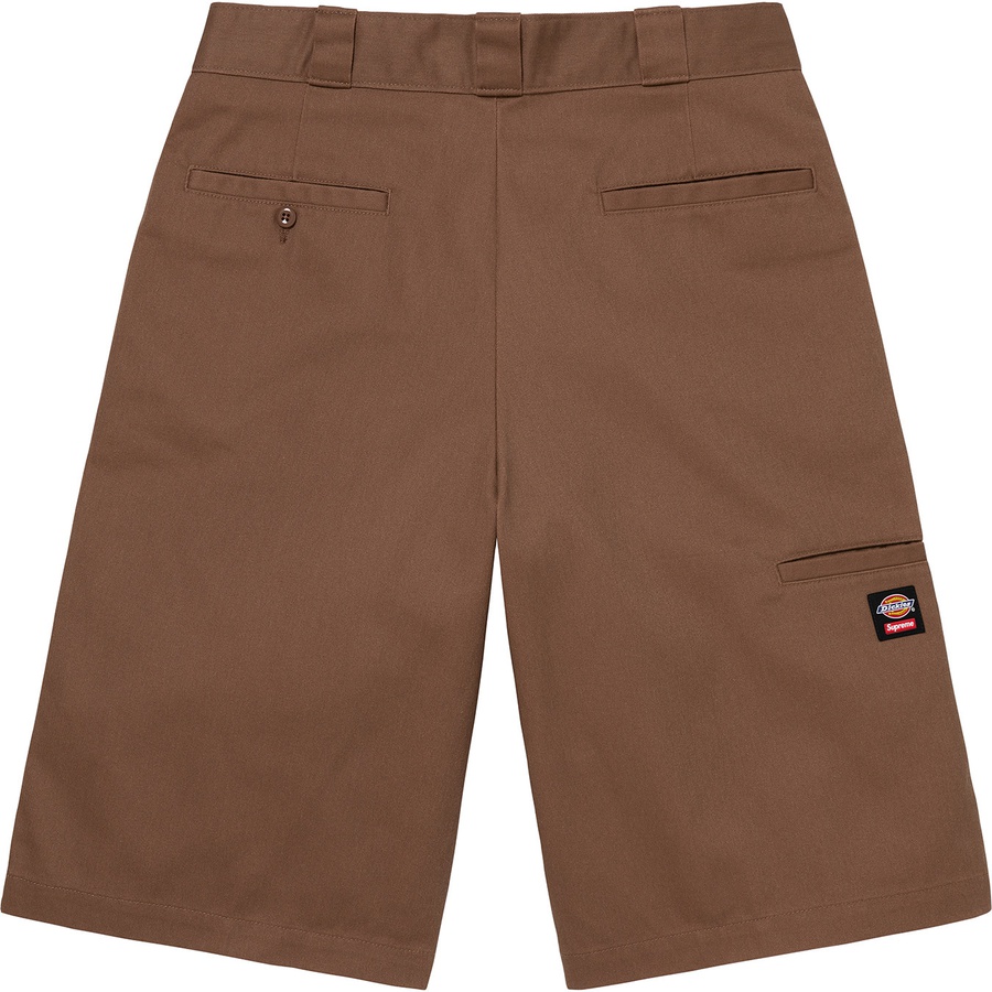 Details on Supreme Dickies Stripe 13” Loose Fit Work Short Brown from spring summer
                                                    2022 (Price is $98)