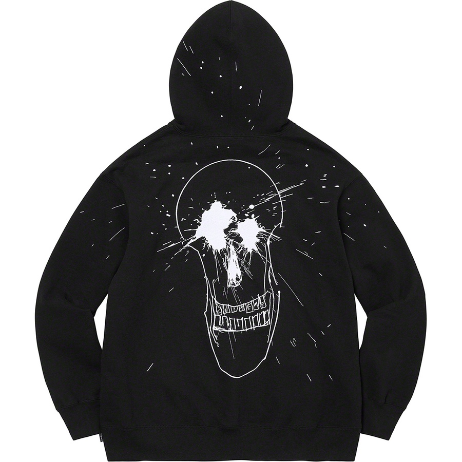 Details on Ralph Steadman Skull Hooded Sweatshirt Black from spring summer 2022 (Price is $178)