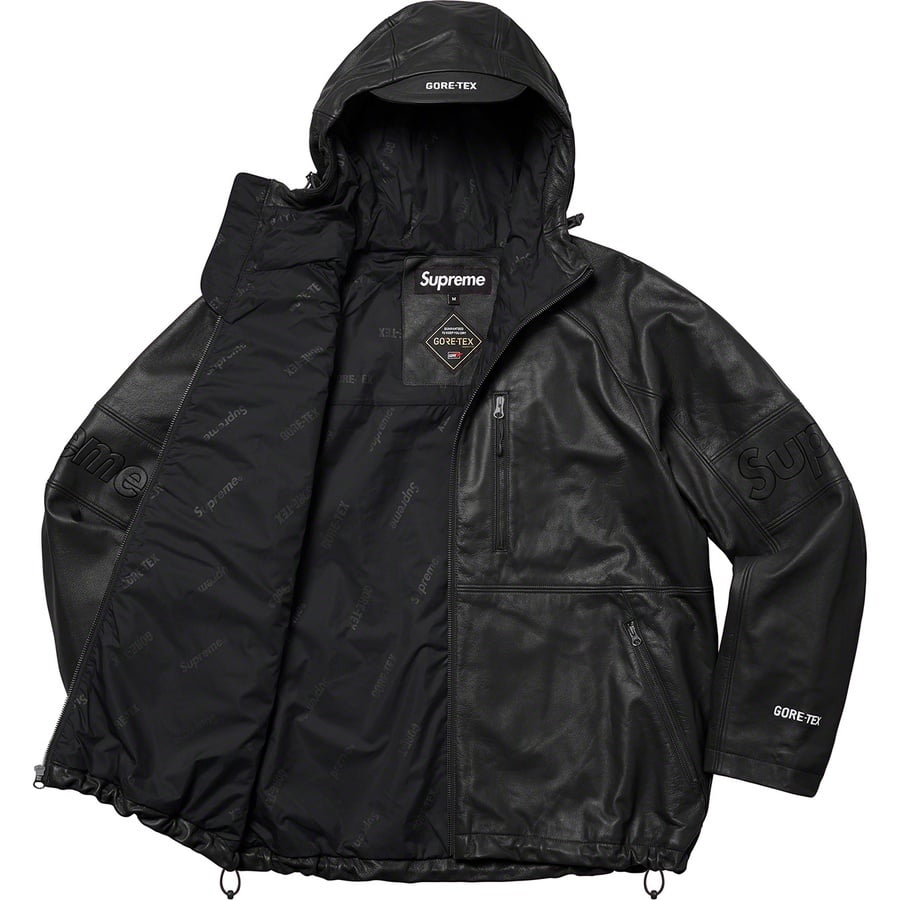Details on GORE-TEX Leather Jacket Black from spring summer 2022 (Price is $768)