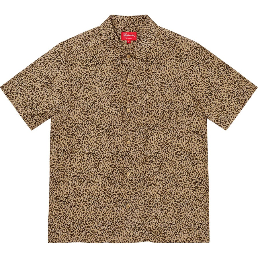 Details on Leopard Silk S S Shirt Tan from spring summer
                                                    2022 (Price is $158)