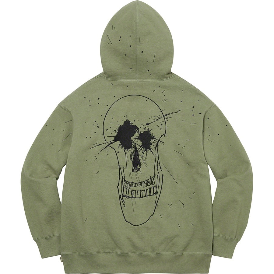 Details on Ralph Steadman Skull Hooded Sweatshirt Light Olive from spring summer
                                                    2022 (Price is $178)