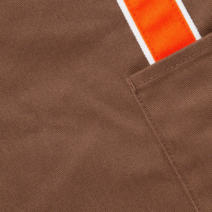 Details on Supreme Dickies Stripe Eisenhower Jacket Brown from spring summer
                                                    2022 (Price is $138)