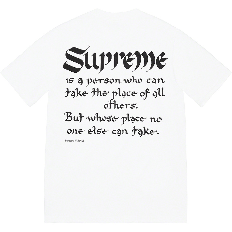 Details on Person Tee White from spring summer
                                                    2022 (Price is $40)