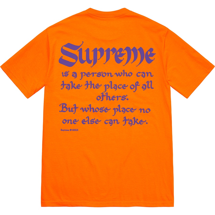 Details on Person Tee Orange from spring summer 2022 (Price is $40)