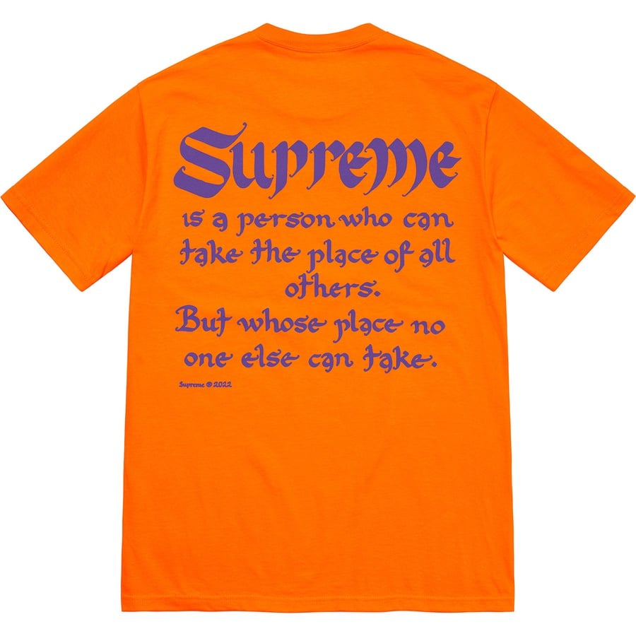 Details on Person Tee Orange from spring summer
                                                    2022 (Price is $40)