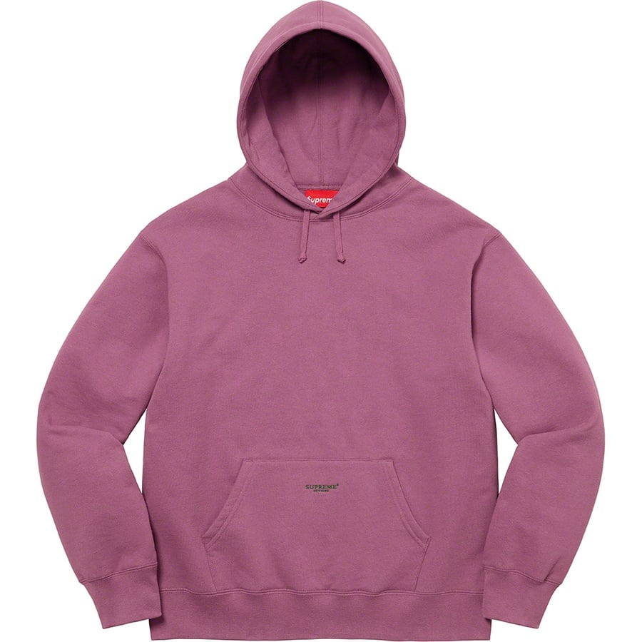 Details on Micro Logo Hooded Sweatshirt Dusty Plum from spring summer 2022 (Price is $158)