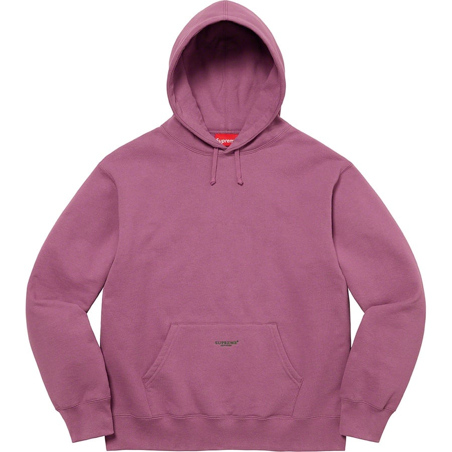 Details on Micro Logo Hooded Sweatshirt Dusty Plum from spring summer
                                                    2022 (Price is $158)