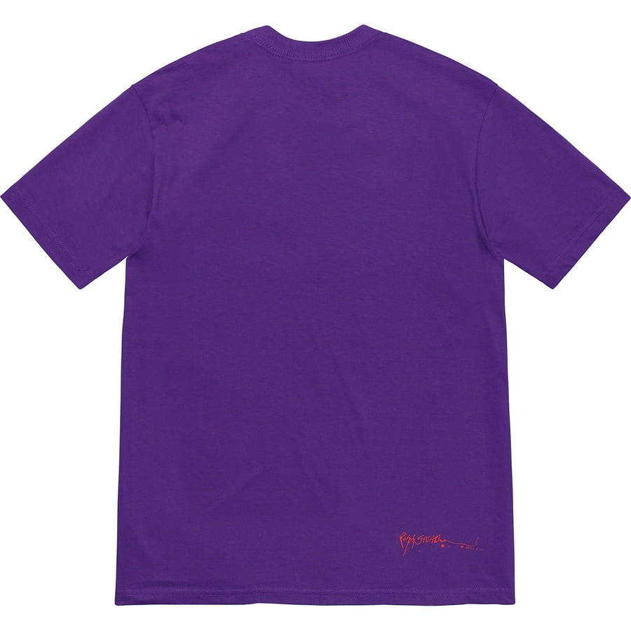 Details on Ralph Steadman Box Logo Tee Purple from spring summer 2022 (Price is $44)