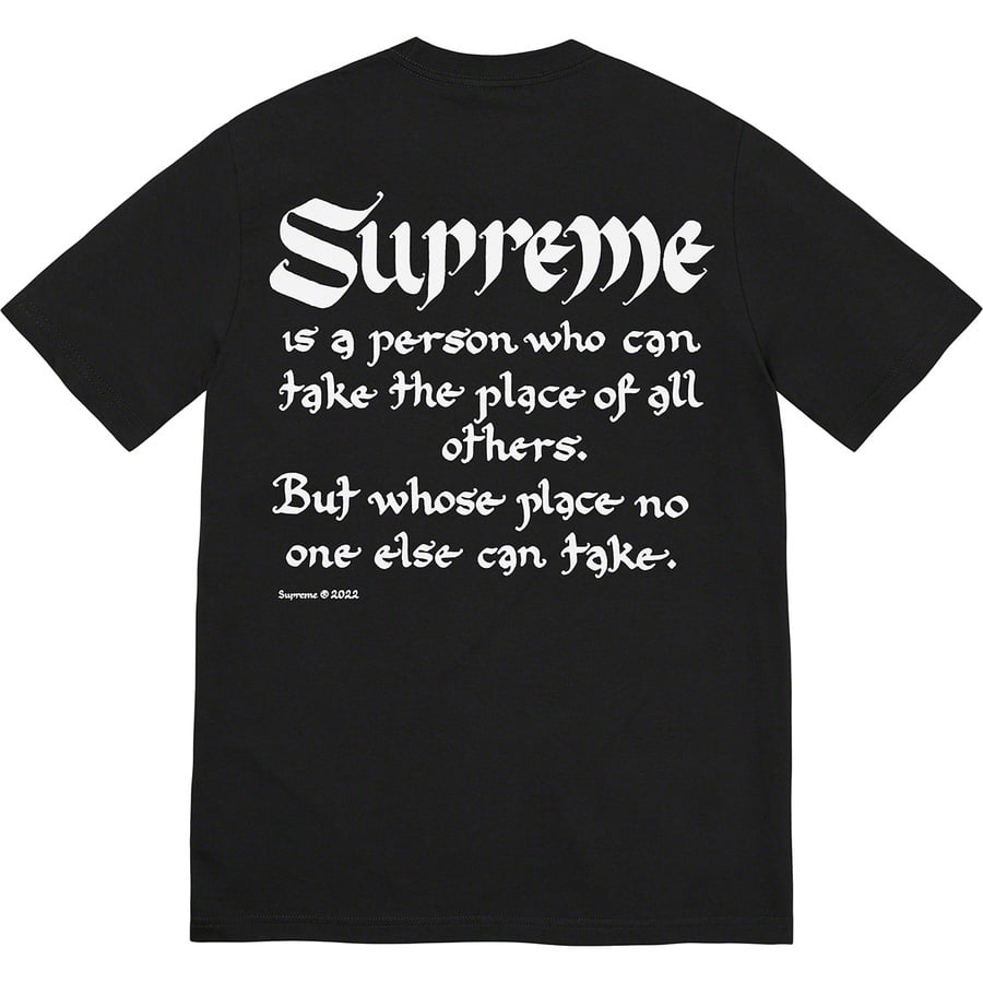 Details on Person Tee Black from spring summer 2022 (Price is $40)