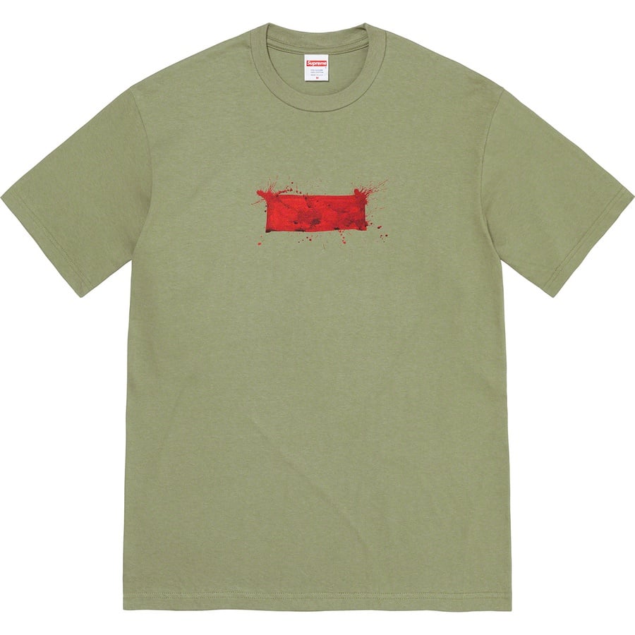 Details on Ralph Steadman Box Logo Tee Light Olive from spring summer 2022 (Price is $44)