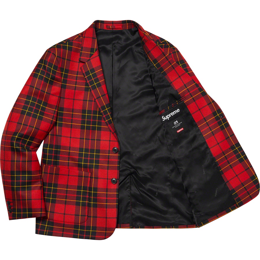 Details on Tartan Wool Suit Red from spring summer 2022 (Price is $598)
