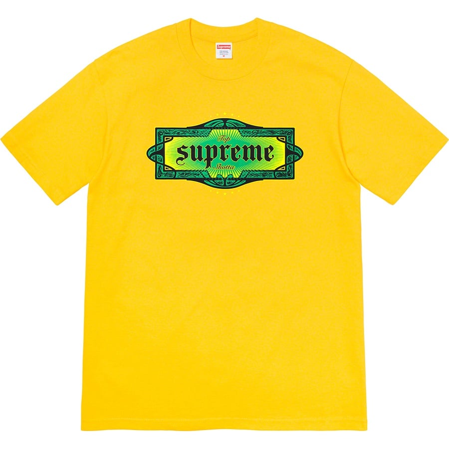 Details on Top Shotta Tee Yellow from spring summer 2022 (Price is $40)