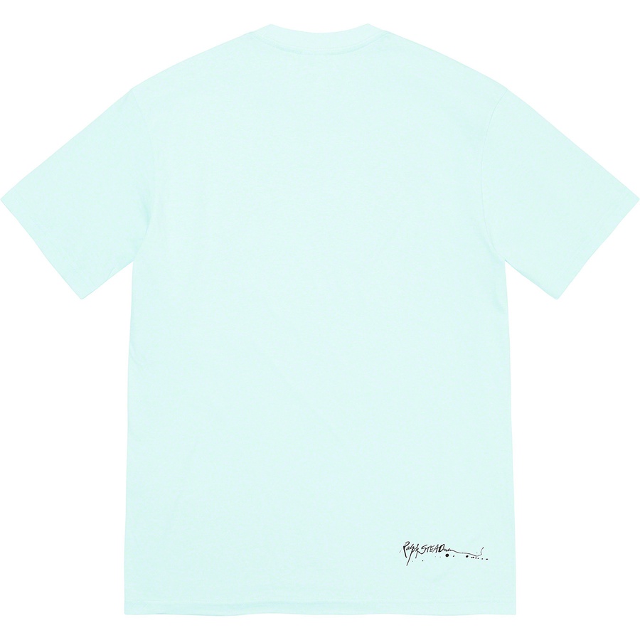 Details on Ralph Steadman Box Logo Tee Pale Blue from spring summer 2022 (Price is $44)