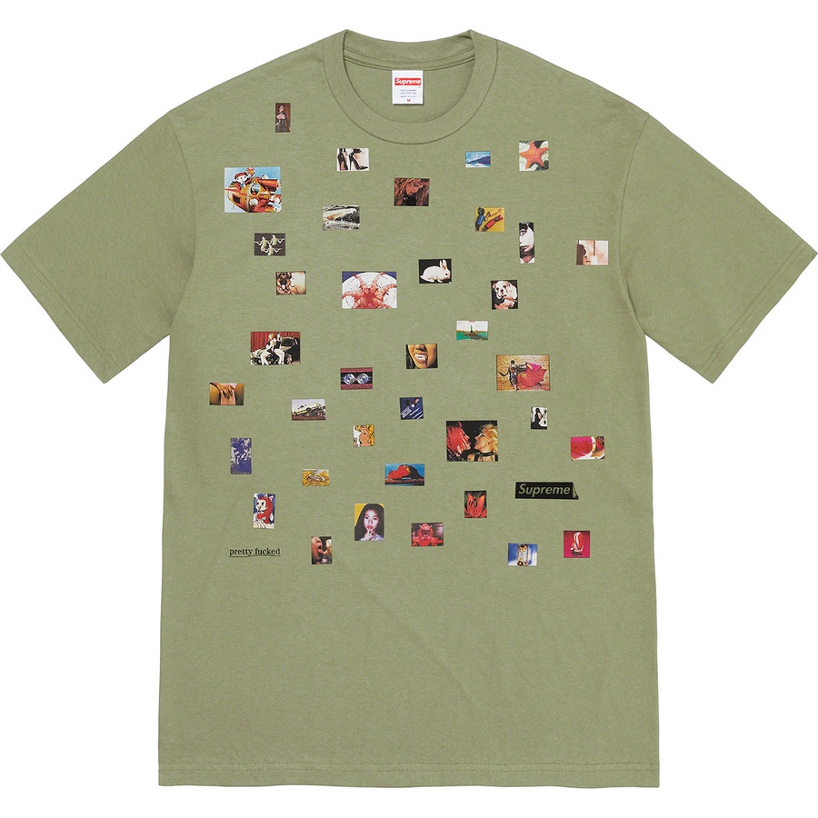Details on Pretty Fucked Tee Light Olive from spring summer 2022 (Price is $40)