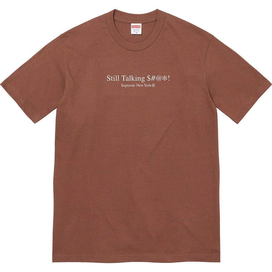 Details on Still Talking Tee Brown from spring summer 2022 (Price is $40)