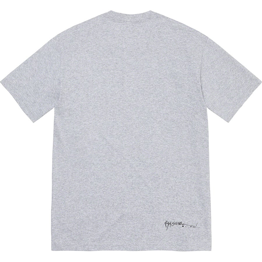 Details on Ralph Steadman Box Logo Tee Heather Grey from spring summer 2022 (Price is $44)